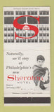 Matchbook Cover - Sheraton Hotel Philadelphia PA girlie 1957 30 Strike