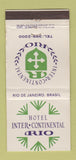 Matchbook Cover - Hotel Inter Continental Rio De Janeiro Brazil 30 Strike