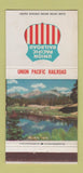 Matchbook Cover - Union Pacific Railroad Rocky Mountain National Park 30 Strike
