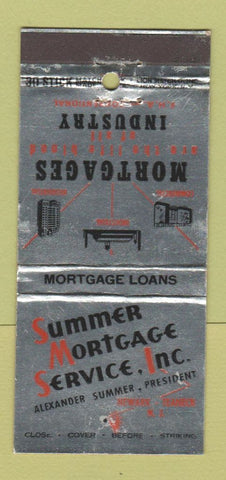 Matchbook Cover - Summer Mortgage Service Newark Teaneck NJ WEAR 30 Stick