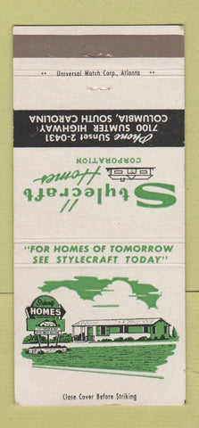Matchbook Cover - Stylecraft Homes Columbia SC 30 Strike