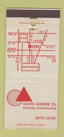 Matchbook Cover - Garth Andrews Furniture Bath OH 30 Strike