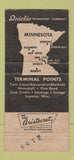 Matchbook Cover - Quickie Transport Trucking Minneapolis MN 30 Strike