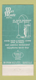 Matchbook Cover - Hotel Mar Monte Santa Barbara CA 30 Stick