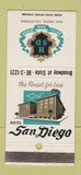 Matchbook Cover - Hotel San Diego CA 30 Stick