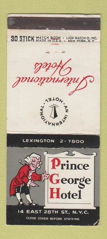 Matchbook Cover - Prince George Hotel New York City WEAR 30 Stick