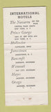 Matchbook Cover - Prince George Hotel New York City WEAR 30 Stick