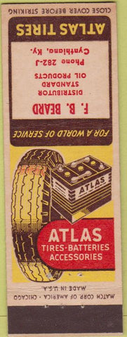 Matchbook Cover - Atlas Tires Cynthiana KY standard oil gas