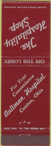 Matchbook Cover - Hospitality Shop Canton OH