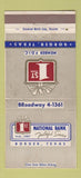 Matchbook Cover - 1st National Bank Borger TX WEAR 30 Strike