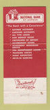 Matchbook Cover - 1st National Bank Borger TX WEAR 30 Strike