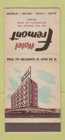 Matchbook Cover - Hotel Fremont Casino Las Vegas NV 30 Stick
