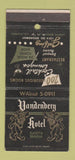 Matchbook Cover - Vanderberg Hotel Santa Maria CA 30 Strike