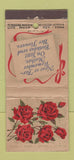 Matchbook Cover - Norman Florist Flowers East Orange NJ WEAR 21 Strike Feature