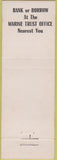Matchbook Cover - Marine Trust Co Western NY