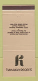 Matchbook Cover - Hawaiian Regent Hotel Honolulu Hawaii 30 Strike