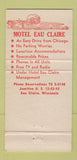 Matchbook Cover - Hotel Eau Claire WI 30 Strike