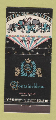 Matchbook Cover - Hotel Fontainebleau Miami Beach FL La Ronde 30 Stick