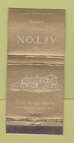 Matchbook Cover - Afton Restaurant Florham Park NJ 30 Stick