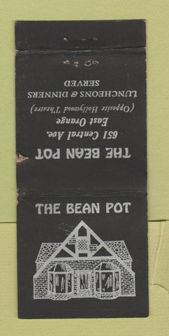 Matchbook Cover - The Bean Pot East Orange NJ WORN 30 Strike