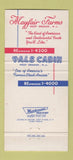 Matchbook Cover - Martin Horn Mayfair Fars West Orange NJ Pals Cabin 30 Strike