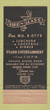 Matchbook Cover - Bird n Glass New York City Restaurant 21 Strike Feature