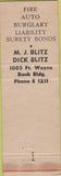 Matchbook Cover - Blitz Insurance