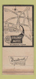 Matchbook Cover - Colony Motel Williamsburg VA WEAR 30 Strike