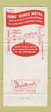 Matchbook Cover - Home Ranch Motel Harrisburg PA 30 Strike