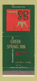 Matchbook Cover - Green Spring Inn Lutherville MD 30 Strike
