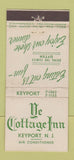 Matchbook Cover - Ye Cottage Inn Keyport NJ 21 Strike Feature