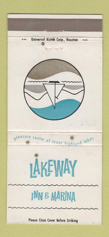 Matchbook Cover - Lakeview Inn Marina Austin TX WEAR 30 Strike