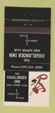 Matchbook Cover - Highlander Inn Iowa City IA 30 Strike