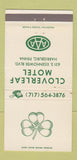 Matchbook Cover - Cloverleaf Motel Harrisburg PA 30 Strike