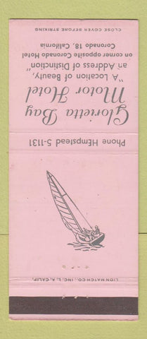 Matchbook Cover - Glorietta Bay Motor Hotel Coronado CA 30 Strike