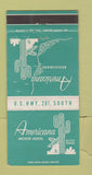 Matchbook Cover - American Restaurant Alice TX 30 Strike