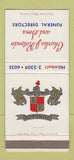Matchbook Cover - Charles Rotondo Funeral Home Newark NJ 30 Strike