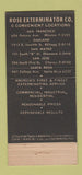 Matchbook Cover Rose Exterminator San Francisco Jose Mateo CA 21 Strike Feature