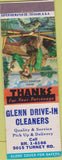 Matchbook Cover - Glenn Drive In Cleaners Garfield Heights OH?