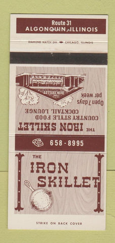 Matchbook Cover - Iron Skillet Restaurant Algonquin IL 30 Strike