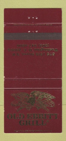 Matchbook Cover - Old Ebbiti Grill Washington DC WEAR 30 Strike