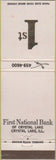 Matchbook Cover - 1st National Bank Crystal Lake IL WEAR