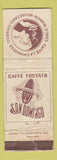 Matchbook Cover - Caffe La Chiassese Cafe Tosttato San Domingo Egypt? WORN