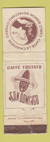 Matchbook Cover - Caffe La Chiassese Cafe Tosttato San Domingo Egypt? WORN