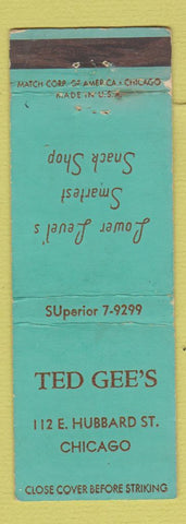 Matchbook Cover - Ted Gee's Snack Shop Chicago IL