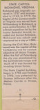Matchbook Cover - Giant Foods State Capitol Richmond VA