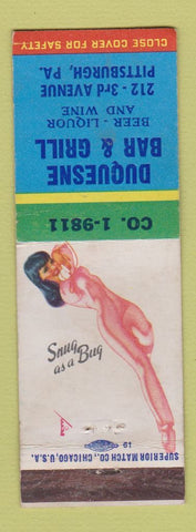 Matchbook Cover - Duquesne Bar and Grill Pittsburgh PA pinup