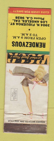 Matchbook Cover - Rendezvous Los Angeles CA pinup WEAR