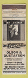 Matchbook Cover - Olson & Gustafson Painting Rockford IL WORN