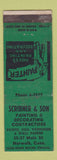 Matchbook Cover - Scribner & Son Painting Norwalk CT